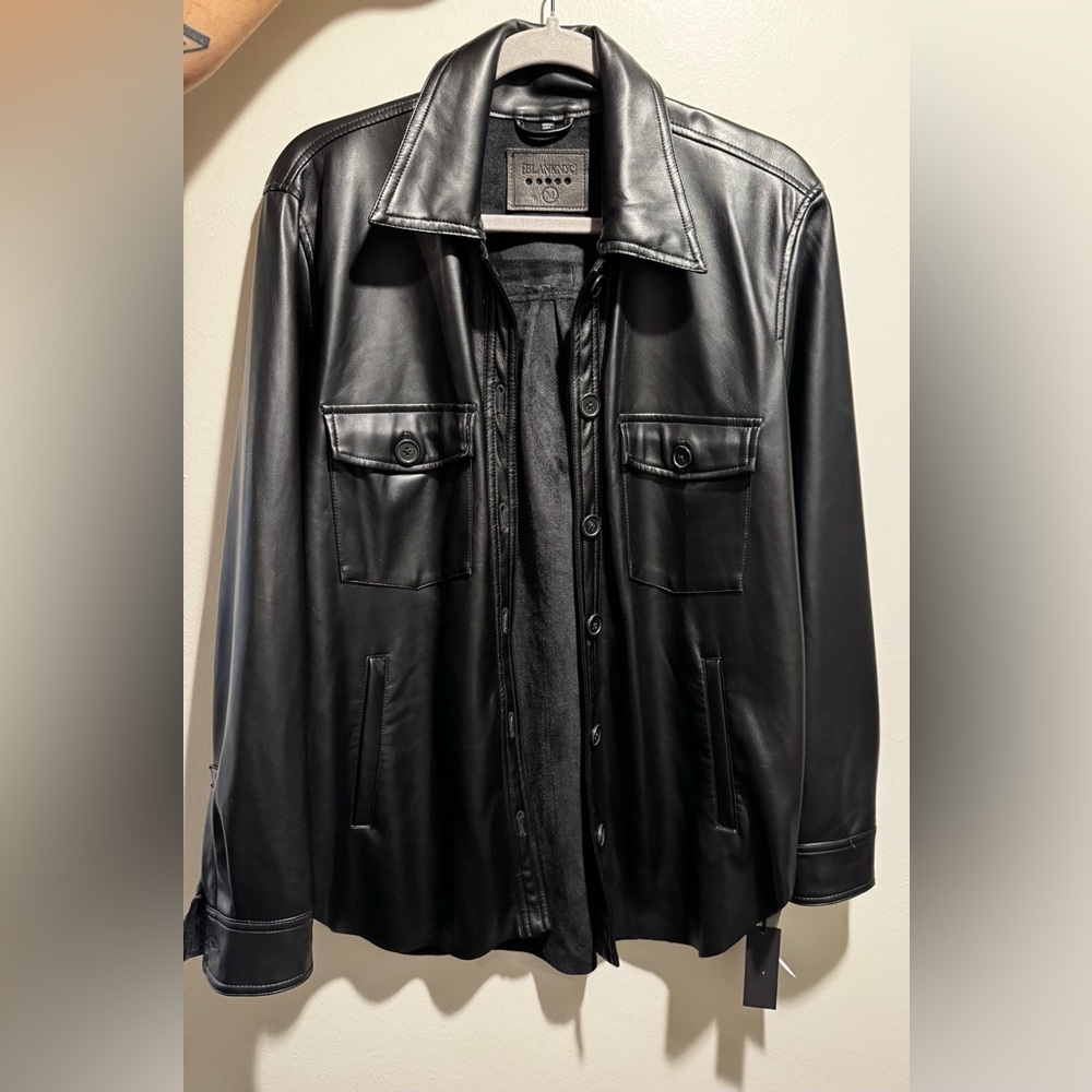 Blank NYC leather shacket -medium